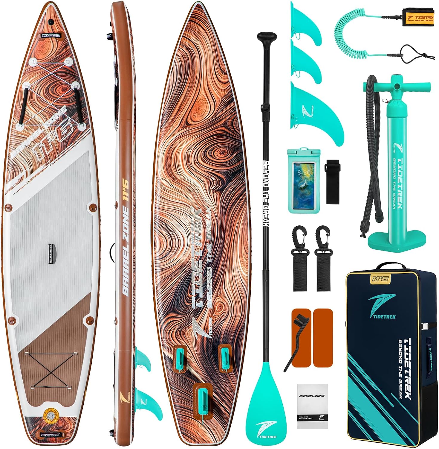 11'6' Inflatable Stand Up Paddle Boards, Premium SUP Accessories, Non-Slip Comfort Deck for Youth & Adults