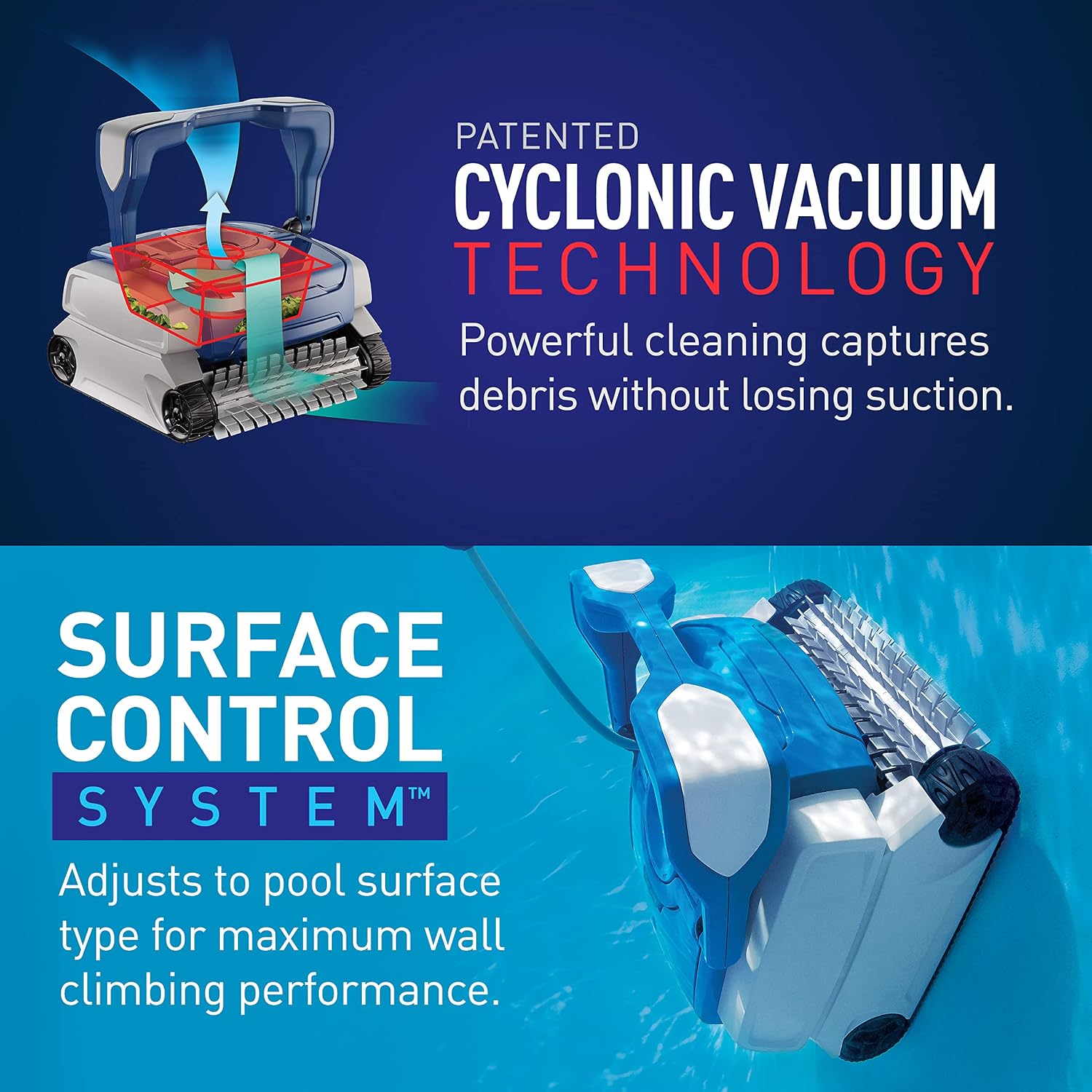 Polaris 8050 Sport Robotic Pool Cleaner, Automatic Vacuum for InGround Pools up to 40ft, Wall Climbing Vac w/Strong Suction & Easy Access Transparent Lid