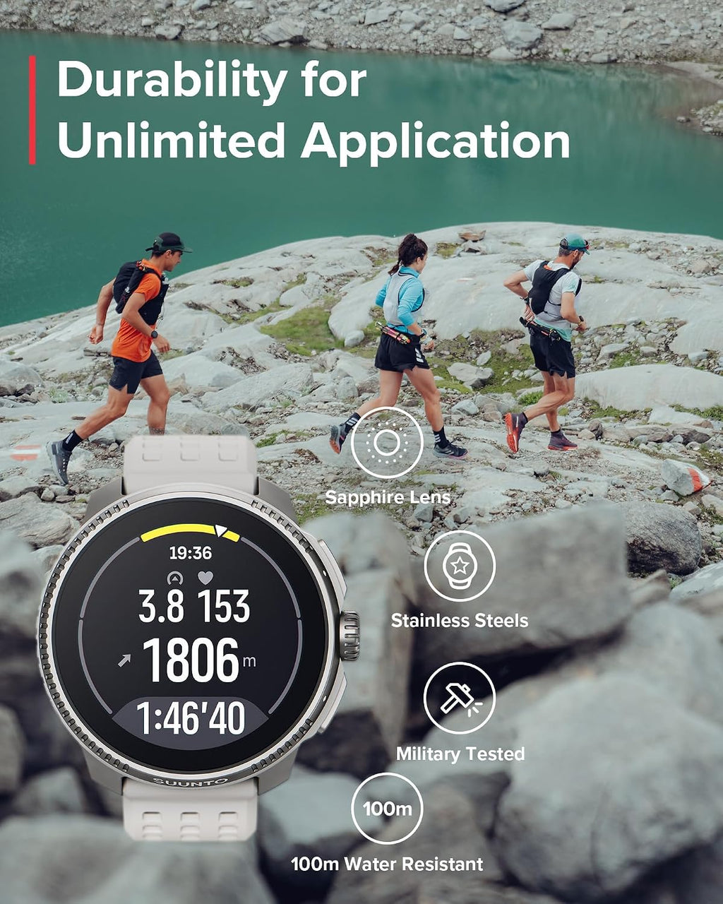 SUUNTO Race: GPS Sports Watch, Large & Bright AMOLED Color Screen, Long Battery Life