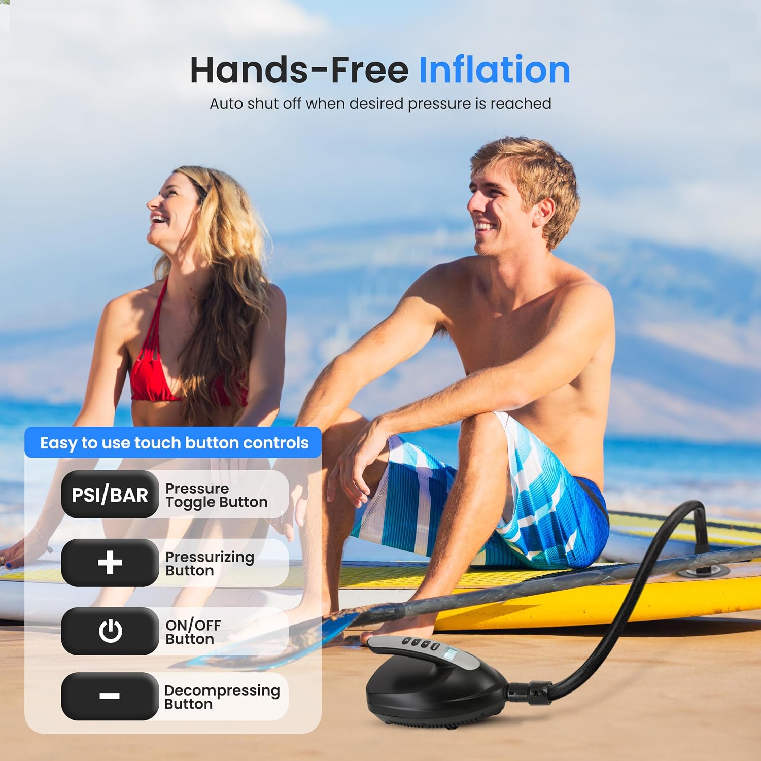 SereneLife Inflatable Stand Up Paddle Board (6 Inches Thick) with Premium SUP Accessories & Carry Bag | Wide Stance, Bottom Fin for Paddling, Surf Control, Non-Slip Deck | Youth & Adult Standing Boat