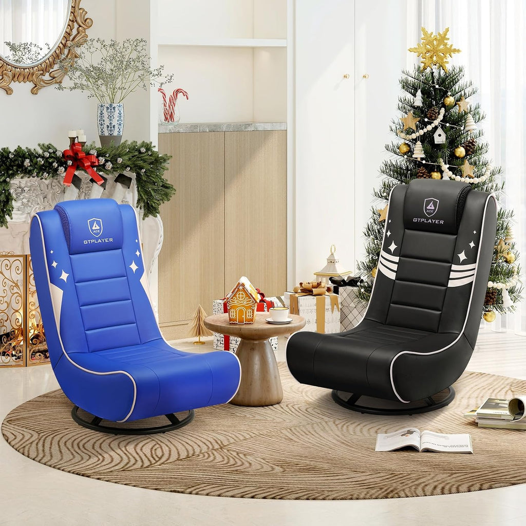 GTPLAYER Floor Gaming Chair Foldable Swivel Floor Chairs for Kids Boys Comfy Video Game Seat with 360° Multipurpose for Gamers, Bedroom or Game Room