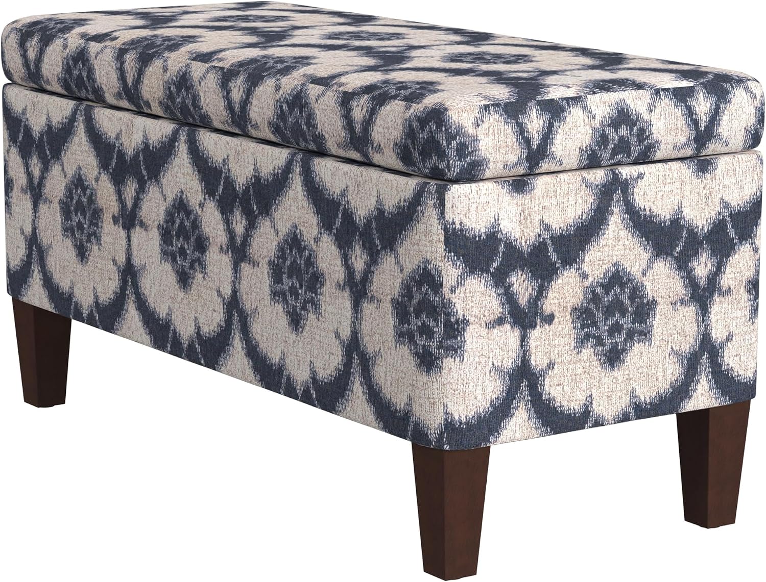 HomePop Large Decorative Storage Bench - Blue Medallion Print