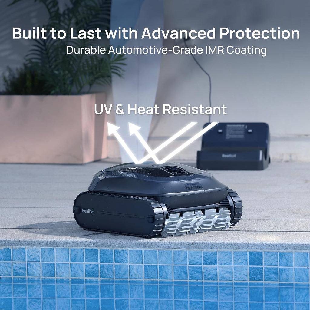 Beatbot AquaSense 2 Cordless Robotic Pool Vacuum Cleaner with iSkim Ultra Solar Powered Pool Skimmer, Water Clarification, Cleans Floor, Walls, Waterline and Surface-Blue