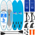 SereneLife 10' Inflatable Stand Up Paddle Board 2-Pack with Premium SUP Accessories – 32' Wide Stable Design with Non-Slip EVA Deck Pad for Youth and Adults, 350 lbs. Capacity Each