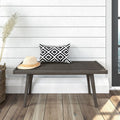 Plank+Beam Entryway Bench, Wooden End of Bed Bench for Bedroom, Mid-Century Modern Square Bench for Hallway, Living Room, Indoor, Porch, 41.25', Clay
