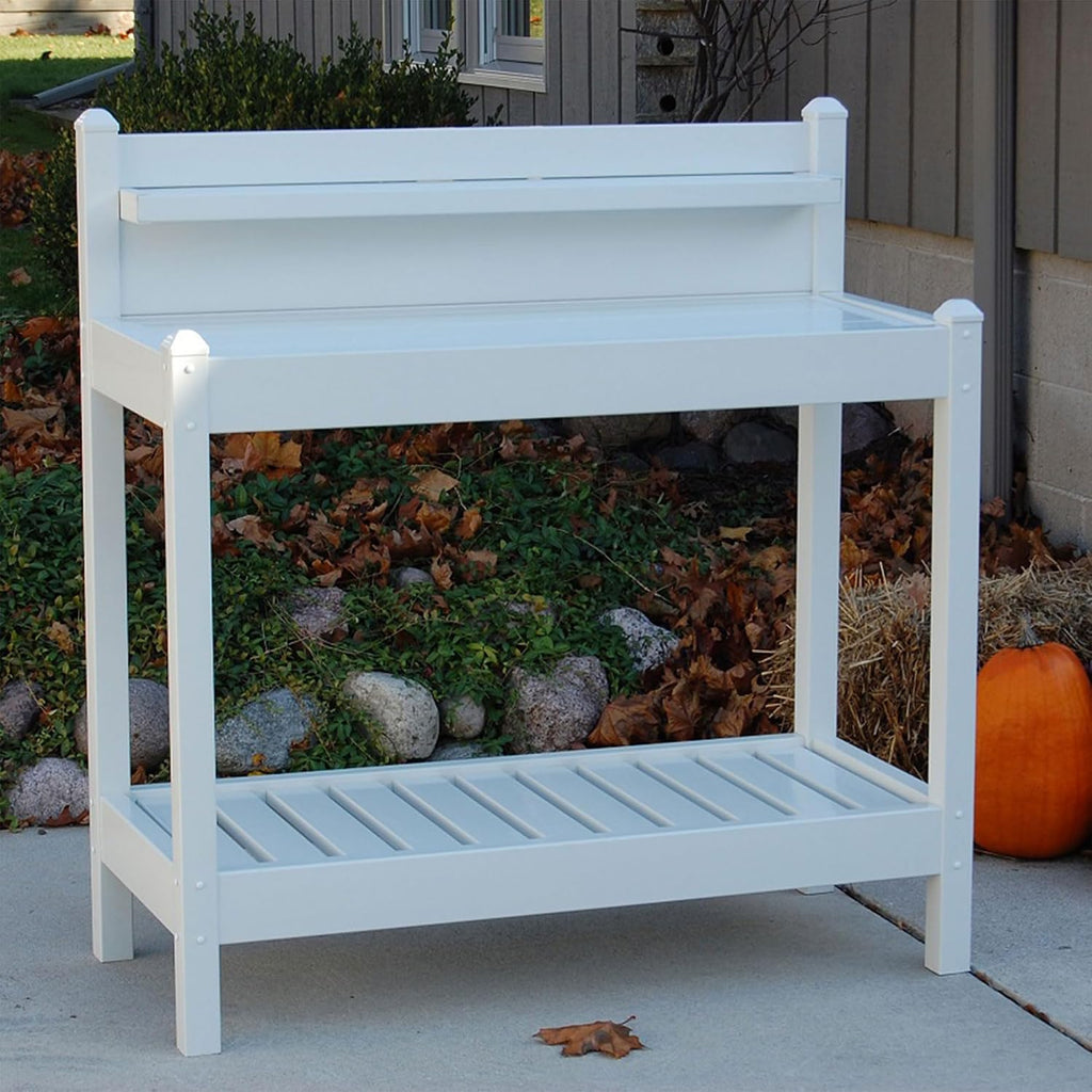 Dura-Trel 11203 Greenfield Potting Bench, White, 49'H