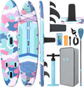 ZLX 11'6'x35' Ultra Wide Inflatable Stand Up Paddle Board | Stable Non-Slip Deck Pad, Unique Fin System, Premium SUP Accessories & Backpack - Upgraded Pump for Adults, All Skill Levels
