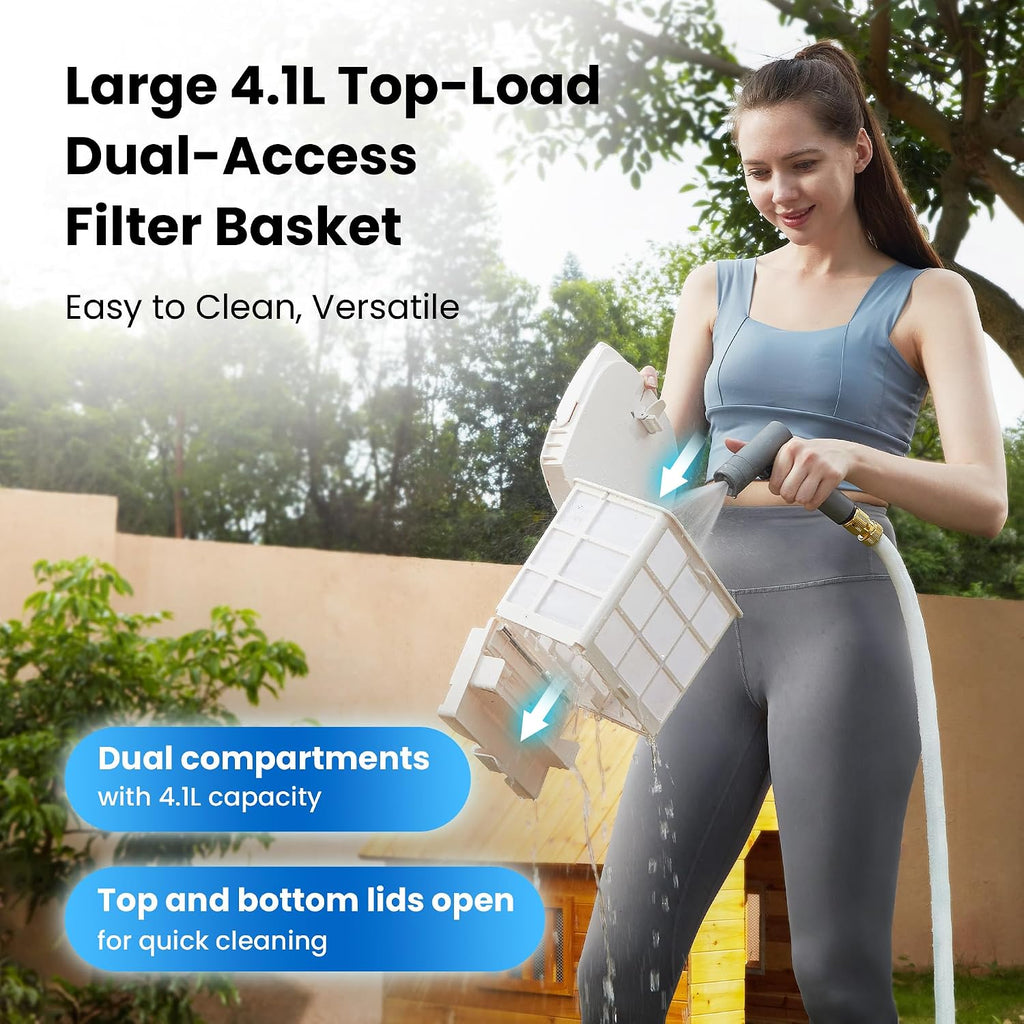 Chasing Hydro 4 Cordless Pool Vacuum for Inground Pools | 210-Min Battery Pool Robot for Floor, Wall & Waterline Cleaning | Smart App Control | 5070 GPH Suction Perfect for Pool Opening Season