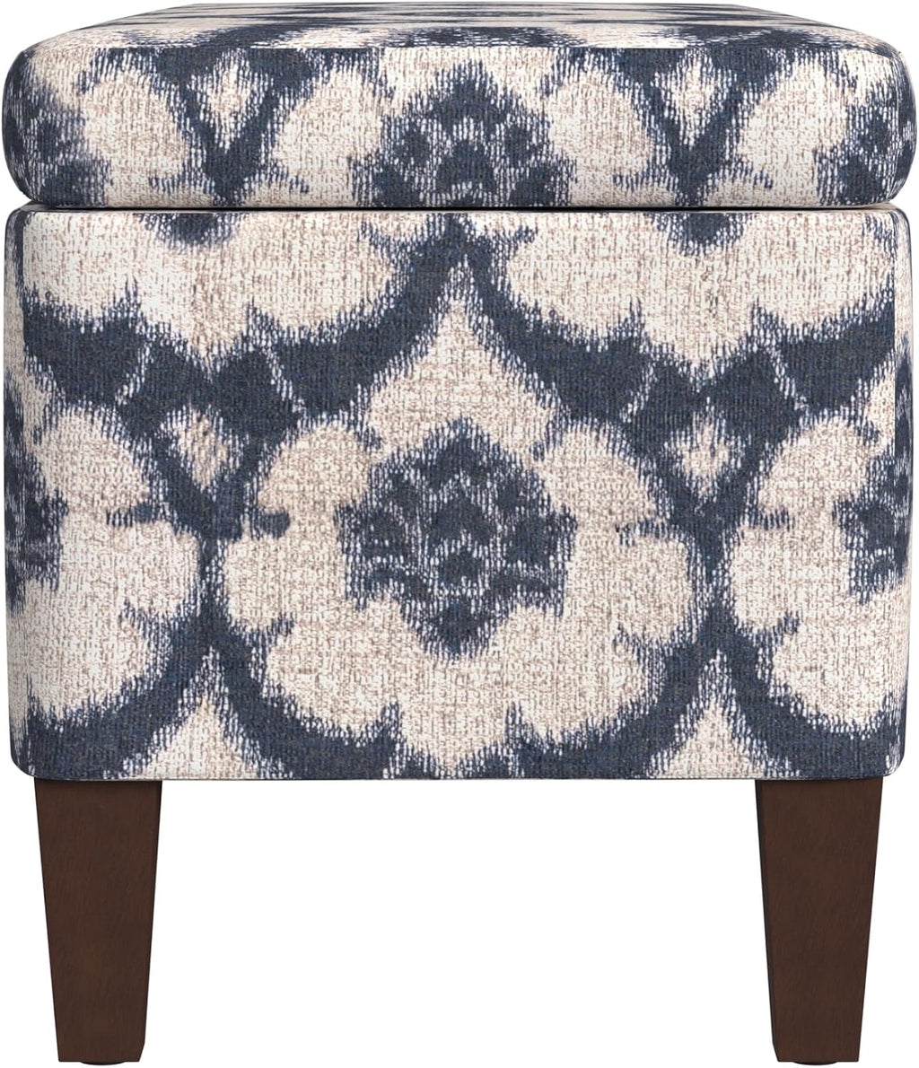 HomePop Large Decorative Storage Bench - Blue Medallion Print