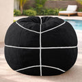 Sports Black Basketball Bean Bag Chair - Giant Bean Bag Chairs for Adults and Kids - Oversized Bean Bag Sofa Couch with Filler - Plush BeanBag Furniture for Living Room Bedroom Dorm Office - 44 Inch
