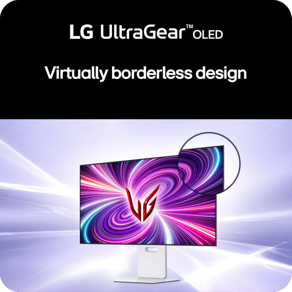 LG ‎32GS95UV 32-inch Ultragear OLED Gaming Monitor 4K UHD 1440p 240Hz 0.03ms DisplayHDR True Black 400 AMD FreeSync Premium Pro NVIDIA G-Sync HDMI 2.1 DisplayPort Tilt/Height/Swivel Stand White
