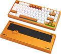 KEEBMONKEY WOBKEY Rainy 75 Aluminum HMX/JWK Switches Mechanical Keyboard with Superior Acoustics, Wired, BT, 2.4G Wireless Connectivity (Pro Orange(Stainless Steel Weight))
