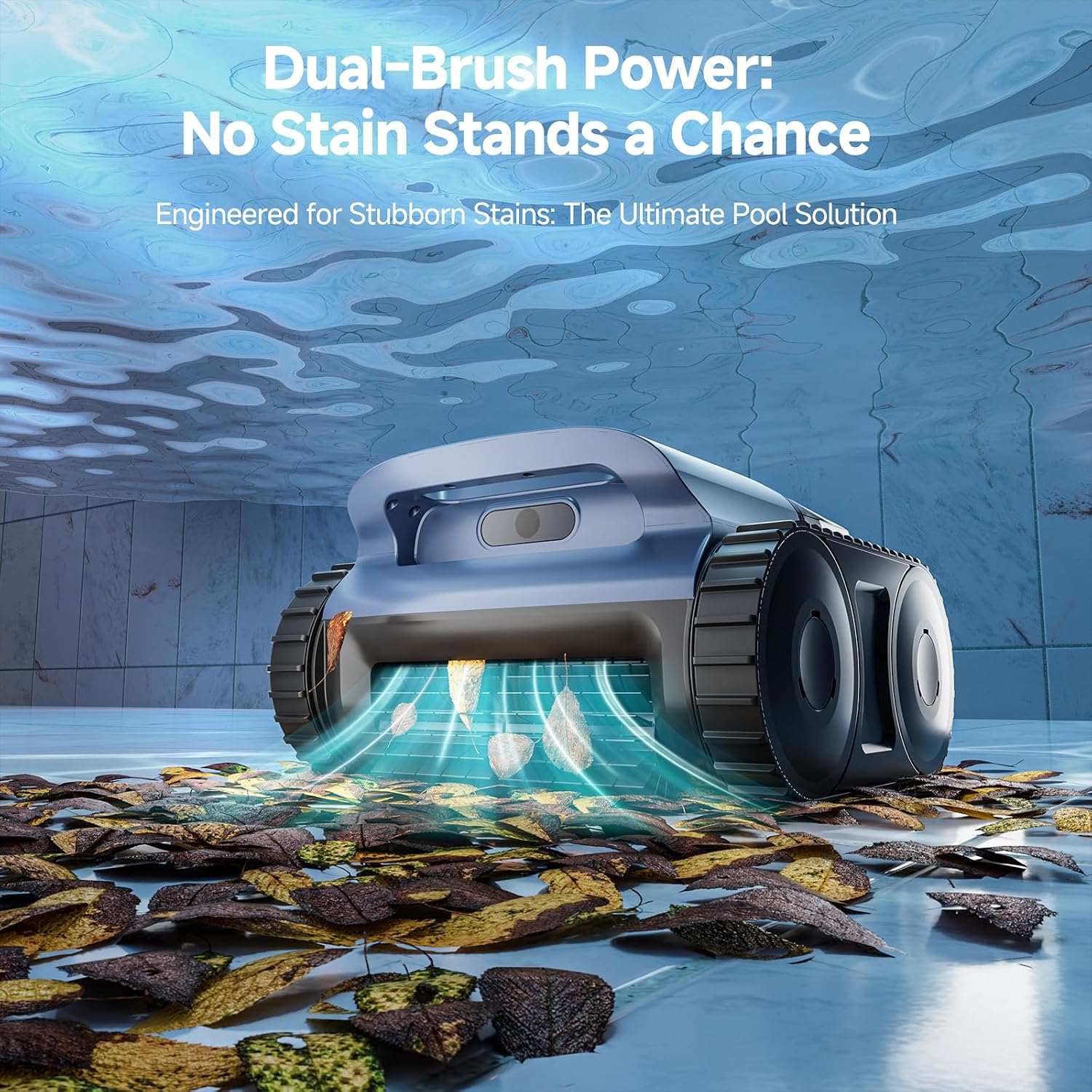 (2026 Upgrade) Pool Vacuum,SAT 25 Robotic Pool Cleaner,Pool Vaccum for Inground Pools,AI Sonar Smart Navigation,Max 180-Mins Battery Life