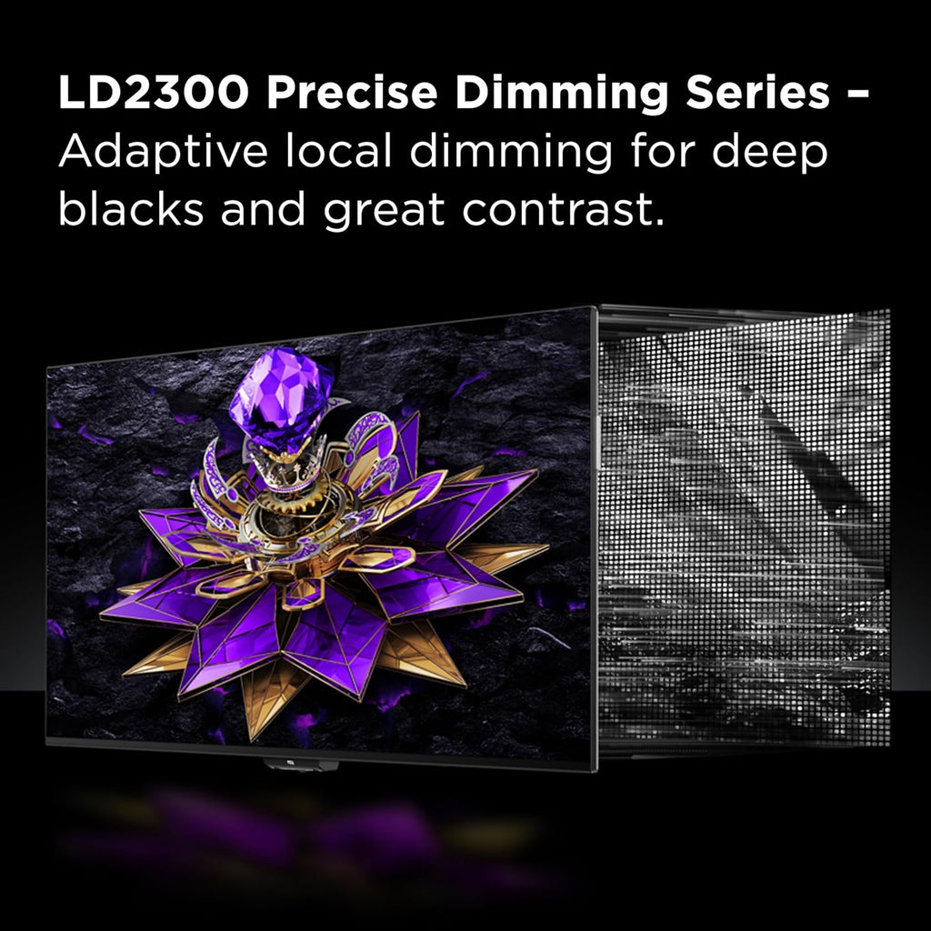TCL 27' R94 Series 4K UHD HDR QD-Mini LED Gaming Monitor (27R94, 2025 Model) Halo Control System, 165Hz Refresh Rate, LD2304 Precise Dimming Series, HDR1400 Brightness, 1ms, AMD FreeSync NVIDIA G-SYNC
