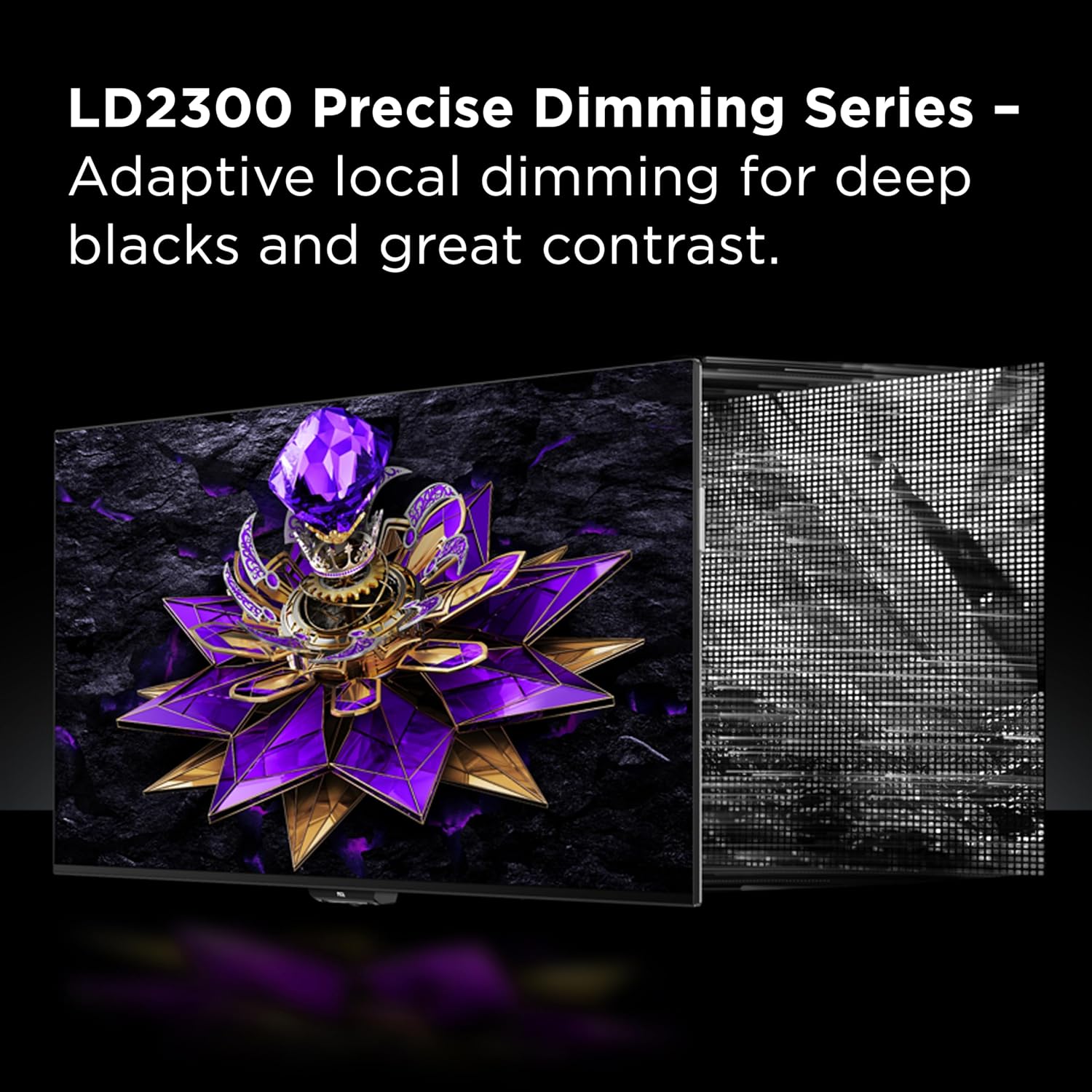 TCL 27' R94 Series 4K UHD HDR QD-Mini LED Gaming Monitor (27R94, 2025 Model) Halo Control System, 165Hz Refresh Rate, LD2304 Precise Dimming Series, HDR1400 Brightness, 1ms, AMD FreeSync NVIDIA G-SYNC