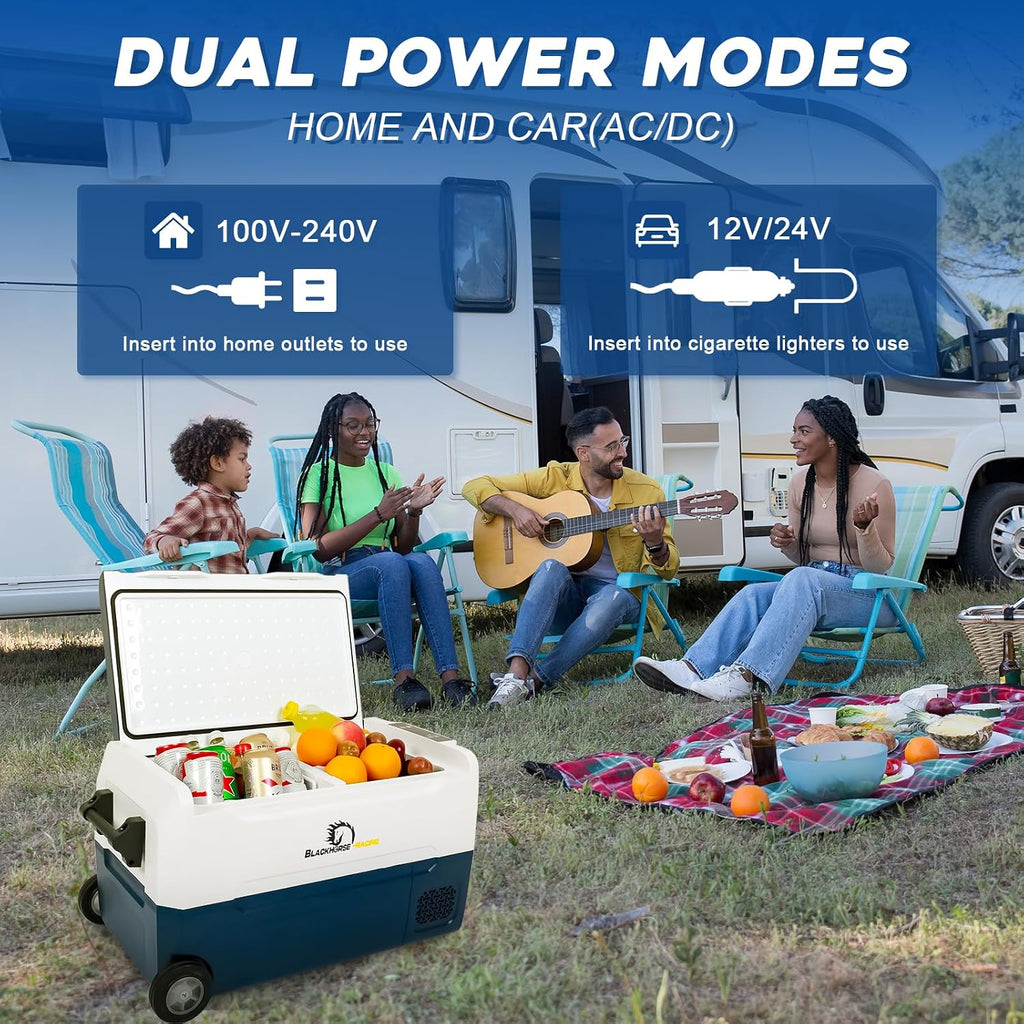 12 Volt Car Refrigerator, 37 Quart(35L) Portable Freezer Car Fridge Large Zone WIFI APP Control, -4℉-68℉ Electric Compressor Cooler 12/24V DC and 100-240V for Outdoor, Camping, Travel, RV, Truck, Home
