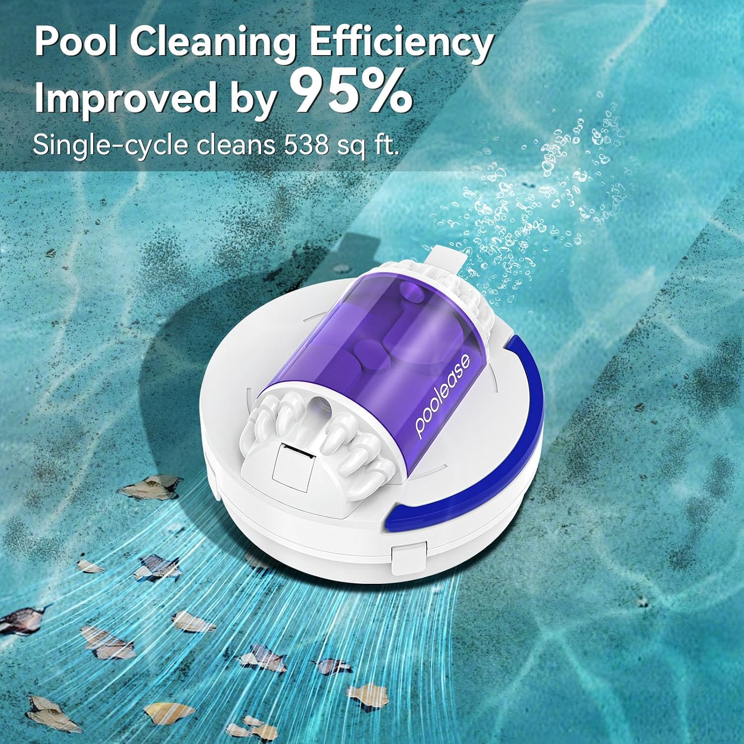 X1 Cordless Robotic Pool Vacuum, Automatic Pool Cleaner with 45W Dual-Motor, Ideal for Inground Above-Ground Flat Pool, 2L Debris Capacity