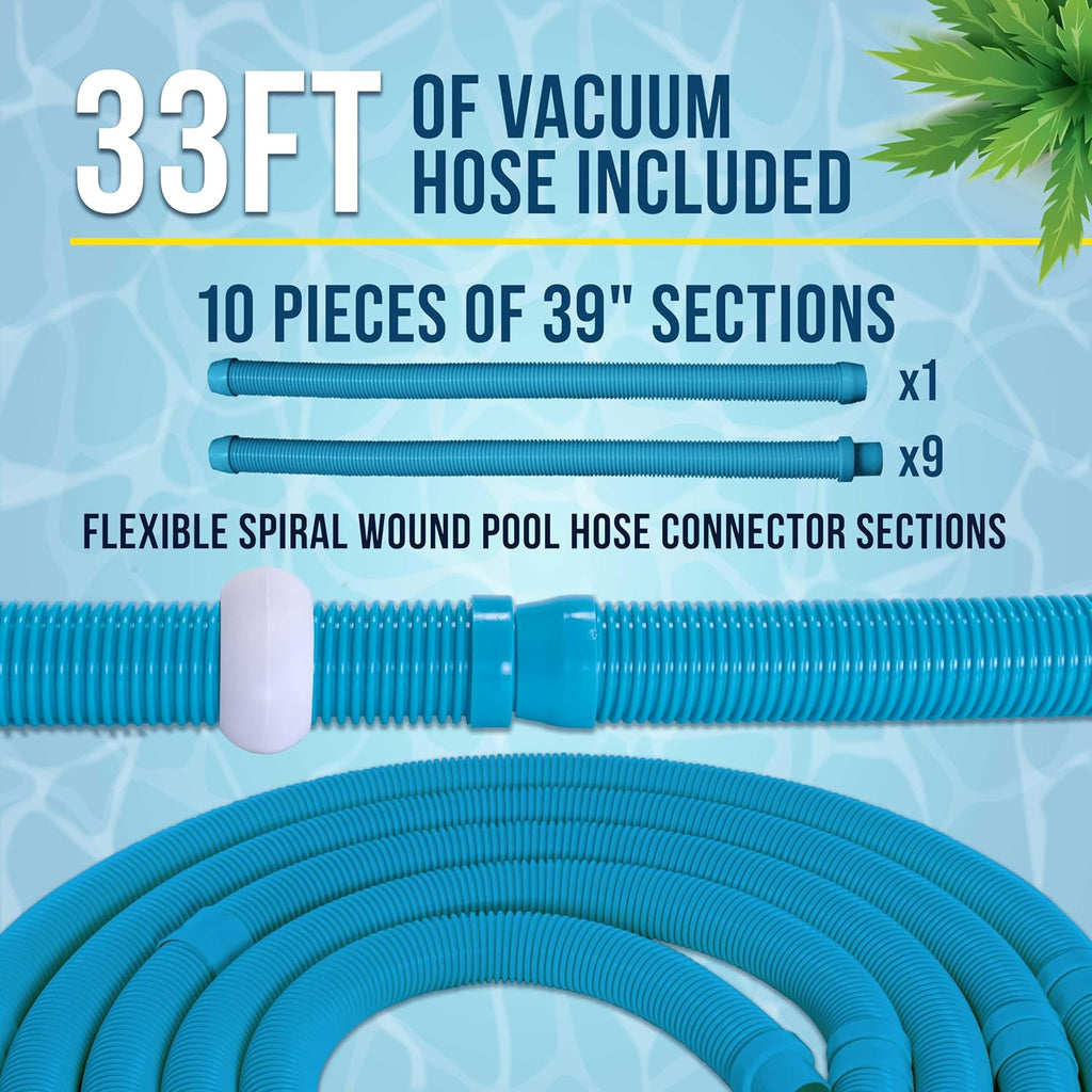 U.S. Pool Supply Octopus Prime Suction Pool Cleaner, Inground Automatic Pool Vacuum Cleaner with Hose - Swimming Sweeper Vac Cleaning Suction-Side Cleaners - Auto Creepy Sweeps Removes Debris, Leaves
