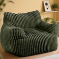 Giant Bean Bag Chair, Oversized Plush Comfy Bean Bag Sofa for Adults and Kids with Armrests, Memory Foam Mini Couch Single Lounges for Living Room, Bedroom & Game Room(Green)