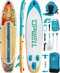 UPWELL 11'2'/11'6'Stand Up Paddle Board for Youth & Adults, Inflatable Paddle Board with Stable Design, Premium SUP Accessories, Backpack, Paddle, Leash, Pump, Fins