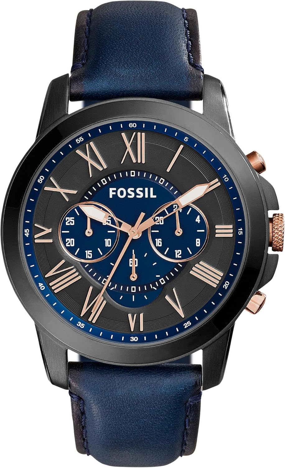 Fossil Men's Watch, Grant Quartz Stainless Steel Chronograph Watch for Men