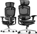 FLEXISPOT ErgoX-PRO Ergonomic Office Chair with Footrest Black – AeroWeave 5.0 Mesh Seat, 5D Lumbar, 7D Armrests, 4D Headrest, 551LBS Capacity – Office, Gaming, Home
