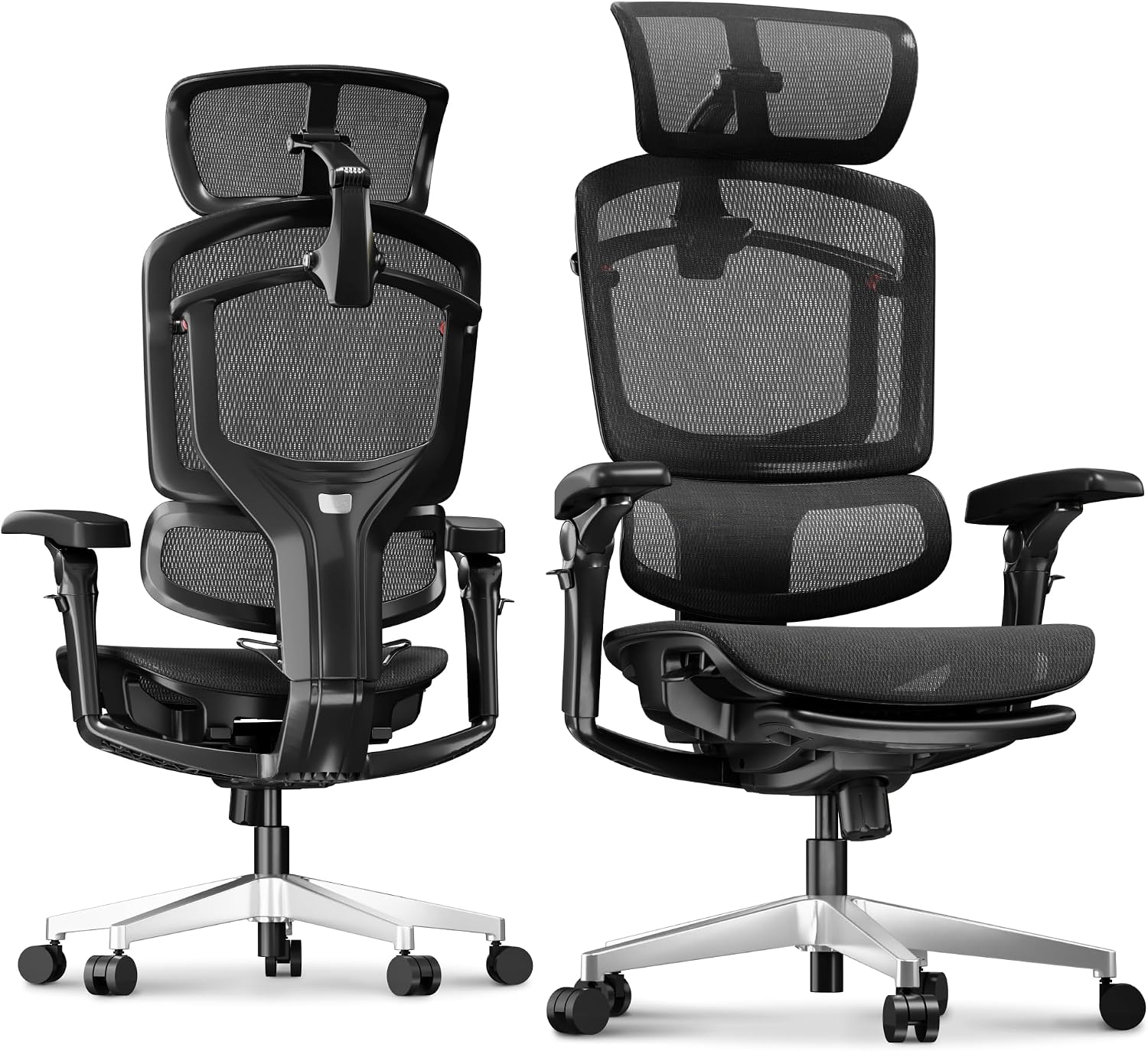 FLEXISPOT ErgoX-PRO Ergonomic Office Chair with Footrest Black – AeroWeave 5.0 Mesh Seat, 5D Lumbar, 7D Armrests, 4D Headrest, 551LBS Capacity – Office, Gaming, Home