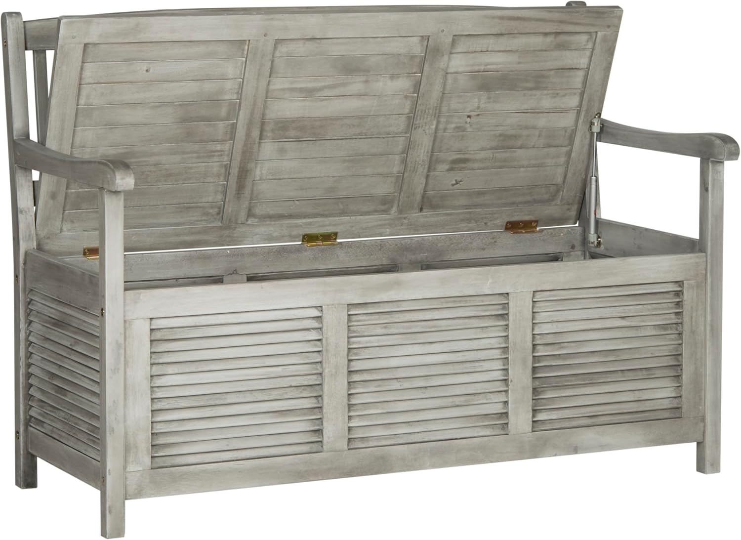 Safavieh Outdoor Collection Brisbane Grey Storage Bench