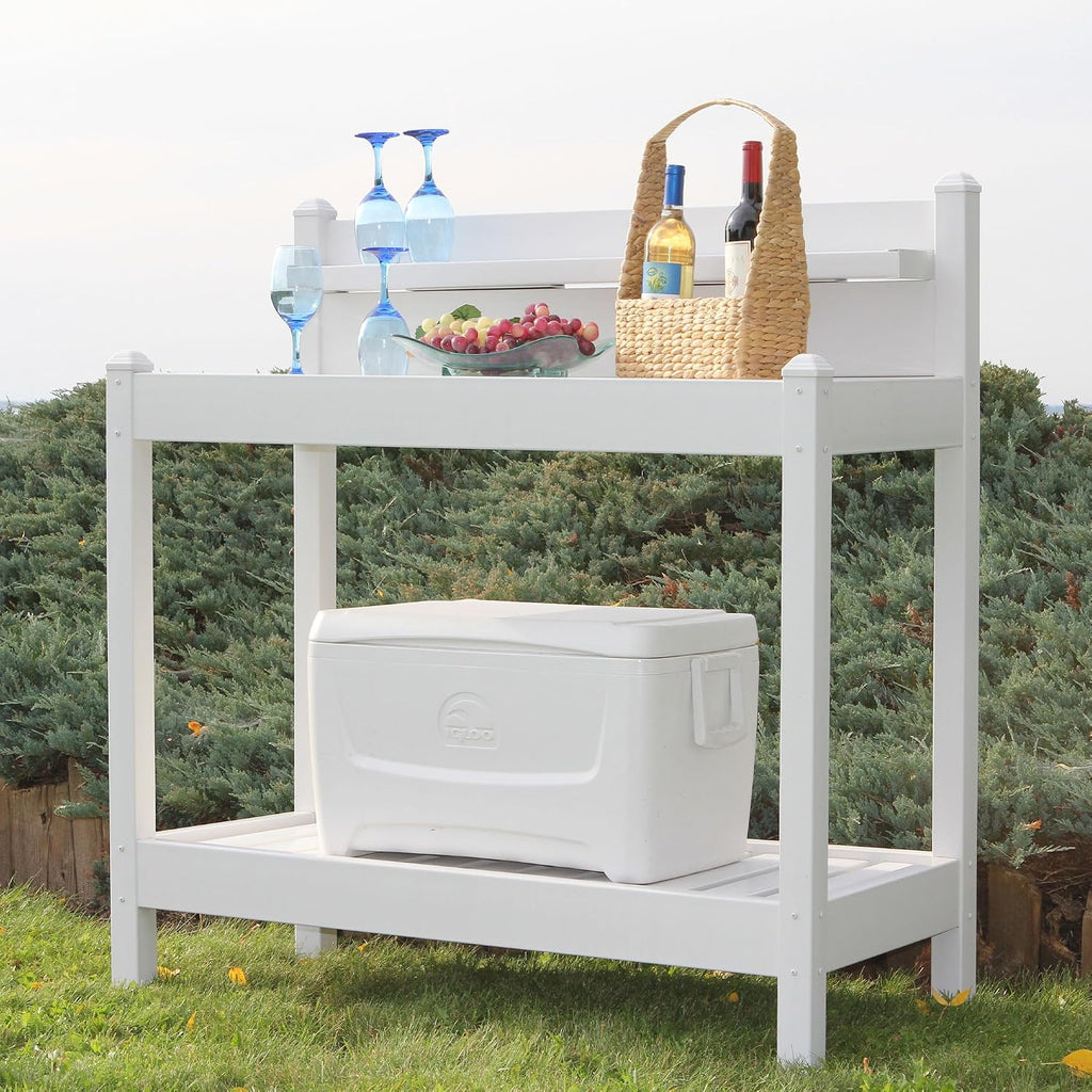 Dura-Trel 11203 Greenfield Potting Bench, White, 49'H