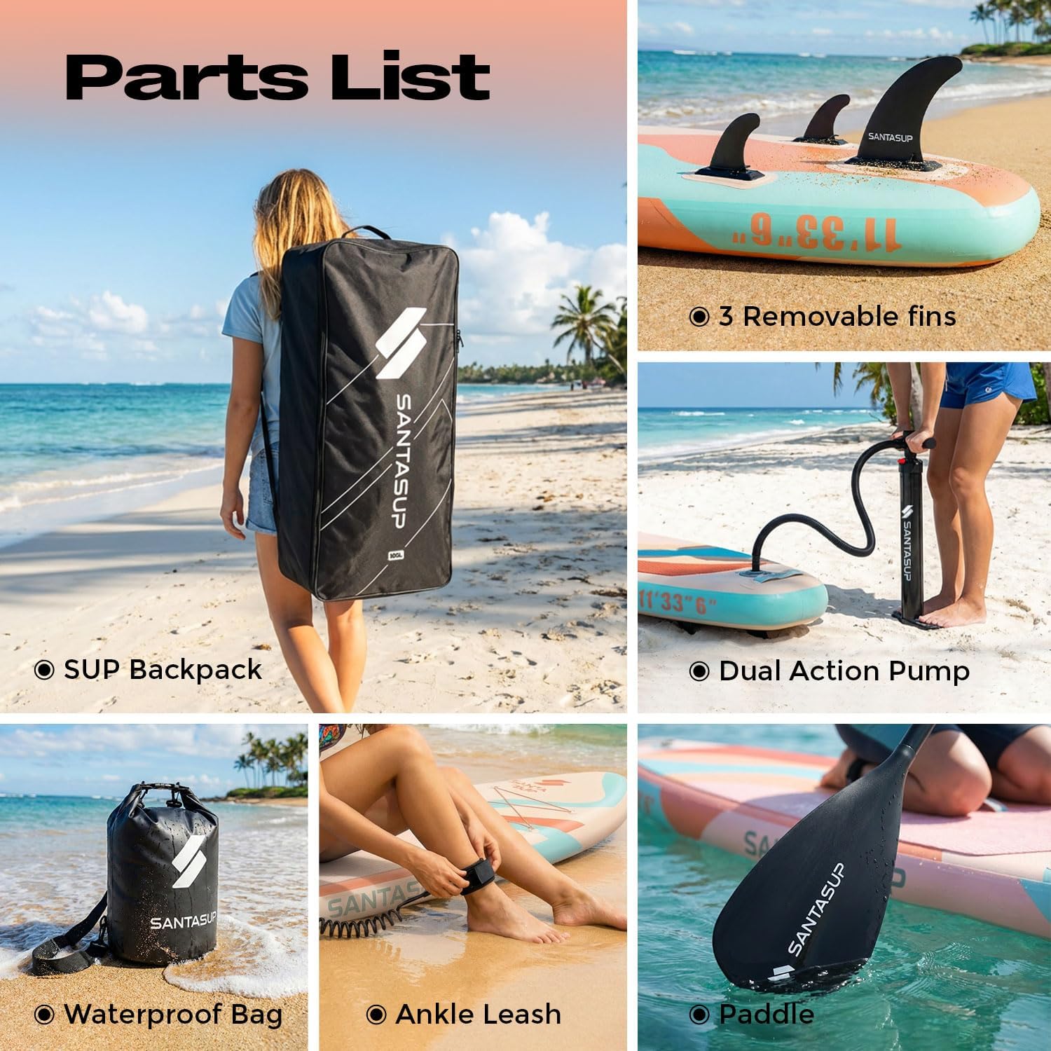 10'6'/11'Wide Inflatable Stand Up Paddle Board for Adults & Youth of All Skill Levels, with Premium SUP Paddleboard Accessories, Anti-Slip EVA Deck