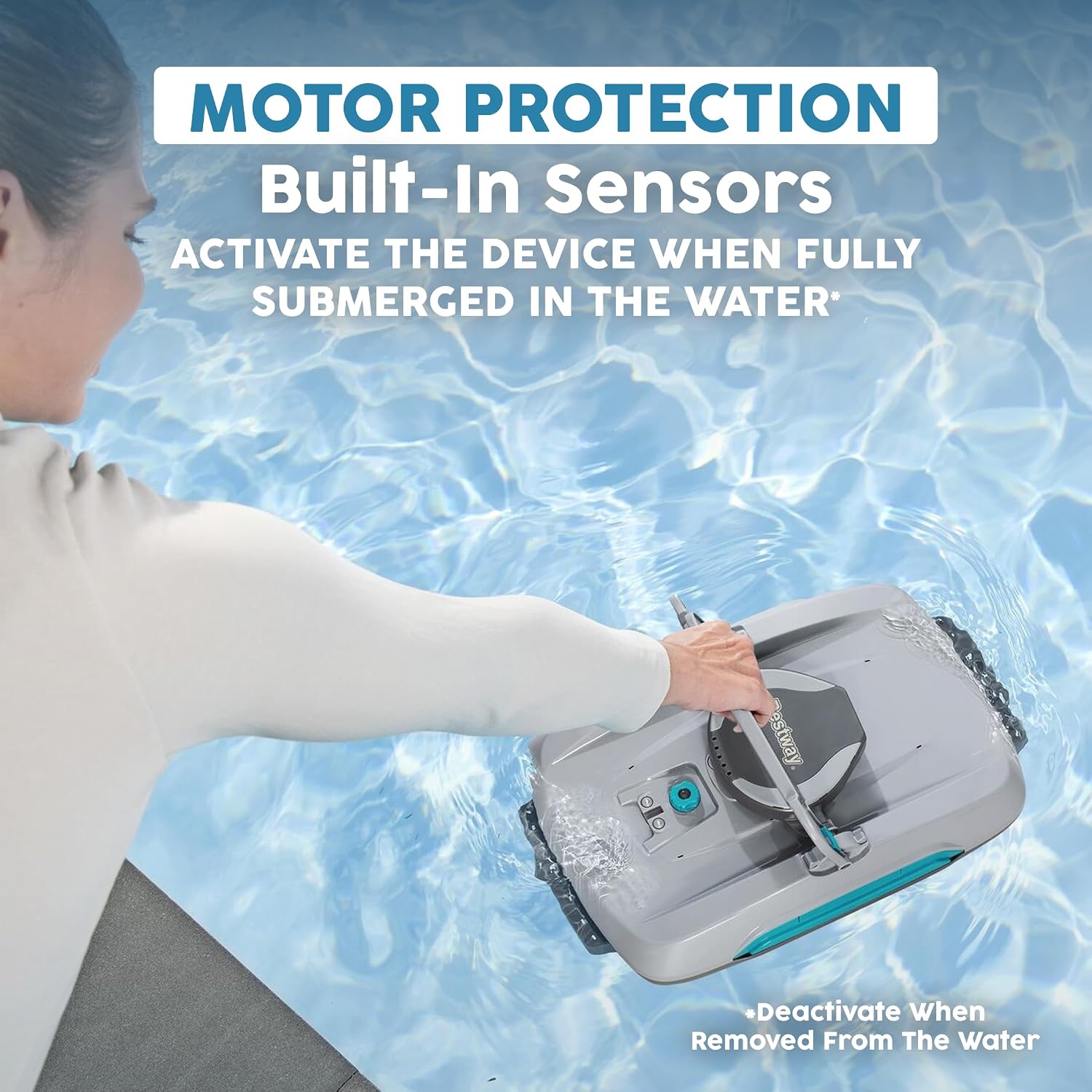 Bestway AquaTronix Pro G300 Automatic Robotic Pool Vacuum and Surface Skimmer Cleaner, Cordless Pool Robot, 120-Min Runtime, Cleans Pool Floor and Waterline, Self-Parking