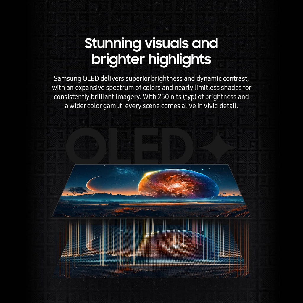 SAMSUNG 27-Inch Odyssey G6 (G60SD) Series OLED Gaming Monitor with QHD 360Hz 0.03ms, Anti-Glare, Sleek Metal Design, LS27DG602SNXZA, 2024 (Renewed), Silver