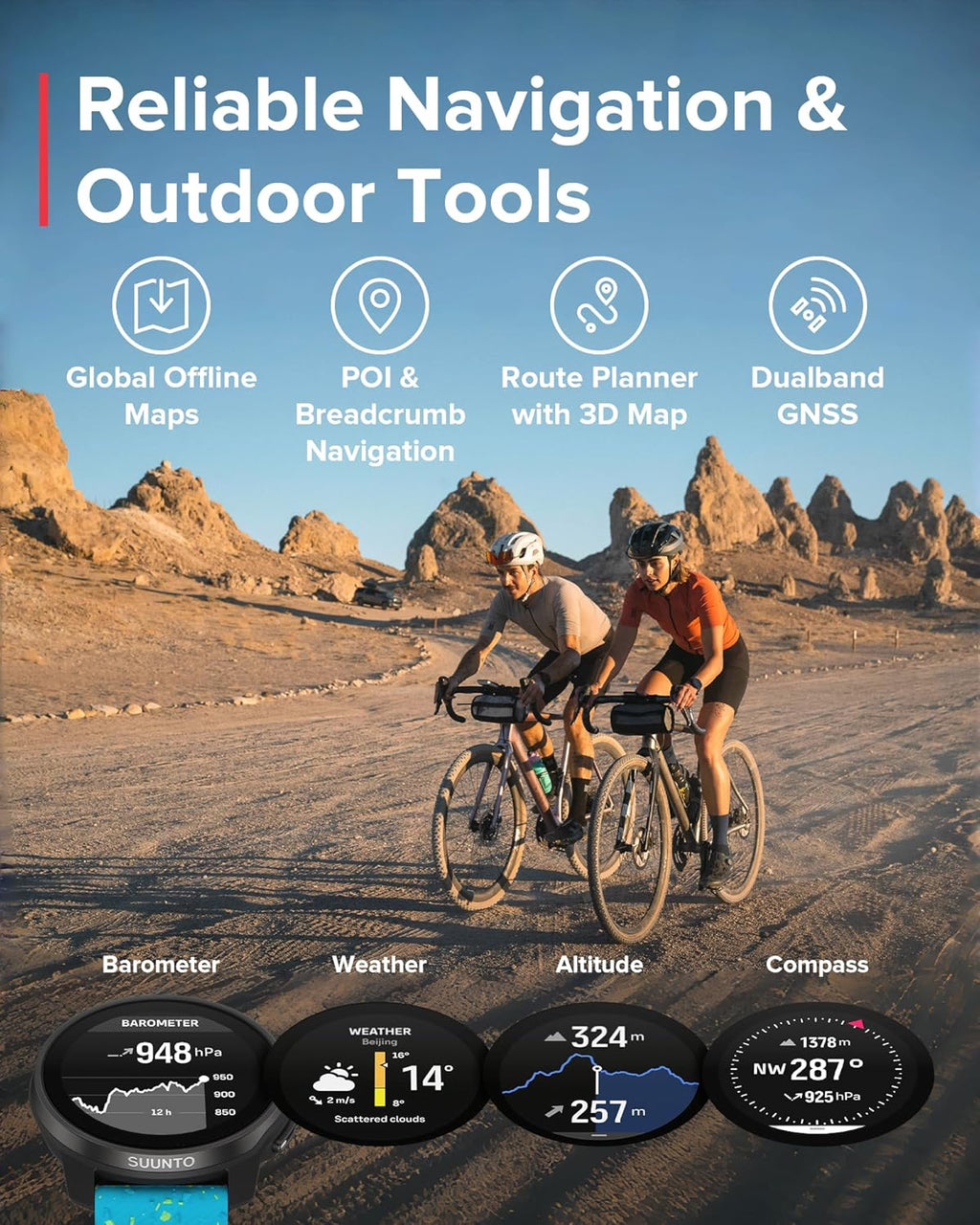SUUNTO Race S GPS Sports Watch, 1.32' AMOLED Touchscreen w/Crown, 13 Days Battery Life, Training & Sleep Health Tracking, Dual-GNSS, 32GB Global Offline Maps, Lightweight for Running, Power Blue