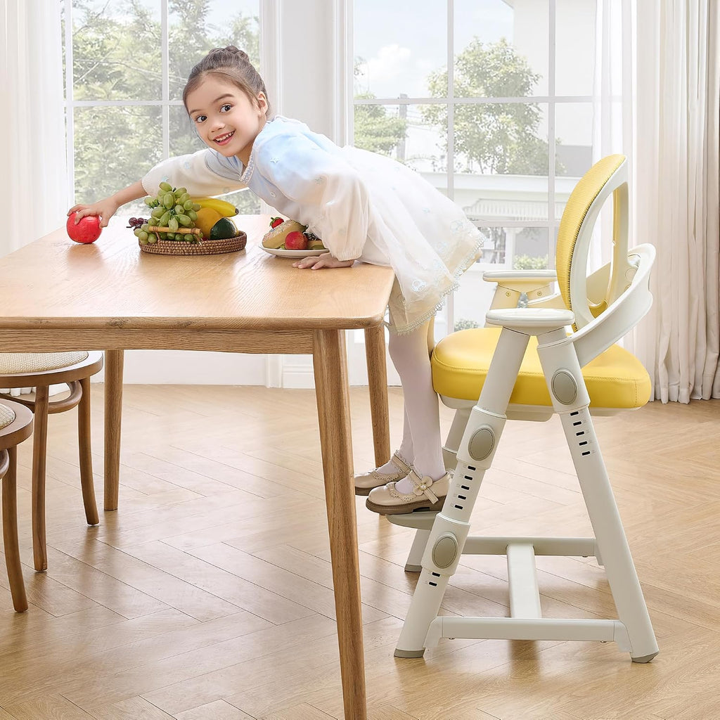 Ergonomic Kids' Study Chair, Height Adjustable Kids Desk Chair for Boys Girls,Comfortable for Teenagers Playing, Drawing, Ideal Gift for Children,Students（Yellow）