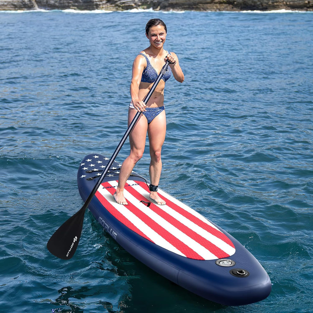Goplus Inflatable Stand Up Paddle Board, 10FT/10.5FT/11FT SUP with Accessory Pack, Adjustable Paddle, Carry Bag, Fin, Hand Pump, Leash, Repair Kit