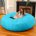 Jaxx 6 Foot Cocoon - 2-in-1 Convertible Bean Bag Bed & Large Bean Bag Chair for Adults, Microsuede Teal