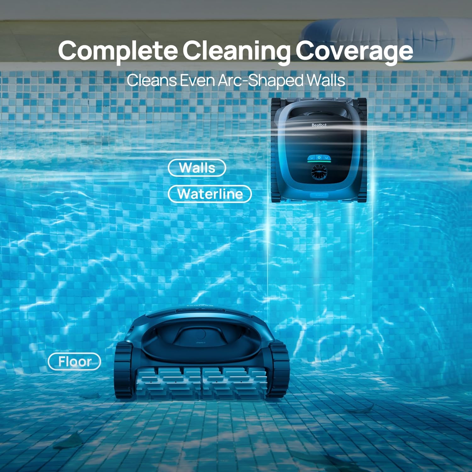 Beatbot A100 Cordless Robotic Swimming Pool Cleaning Vacuum, Wireless Charging, APP Controlled