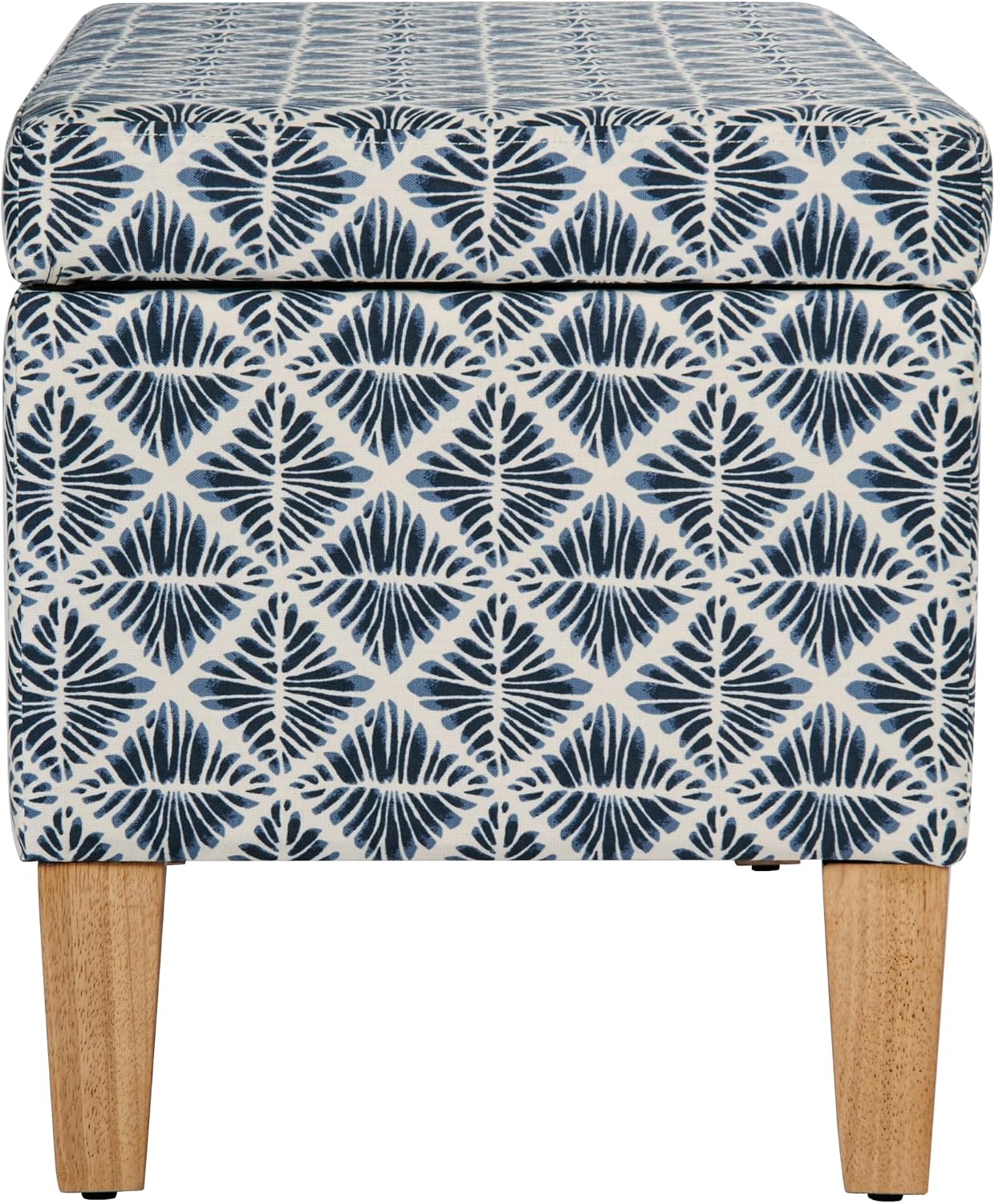HomePop Large Decorative Storage Bench - Blue Geometric Pattern