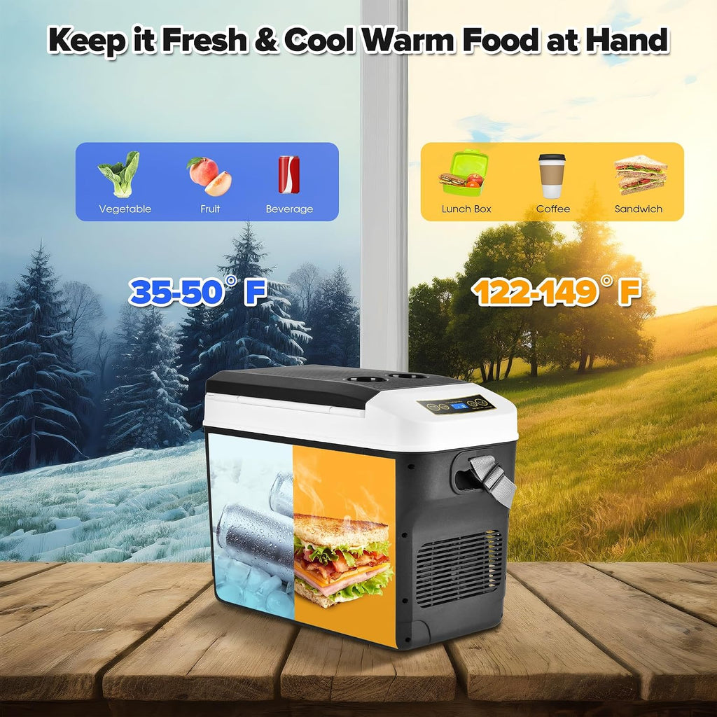advwin 12 Volt Car Refrigerator 31Quart(30L) Electric Cooler/Warmer, Plug In Car Cooler with 110V AC Home Power Cord & 12V Car Adapter, Portable Refrigerator for Camping, Travel, RV