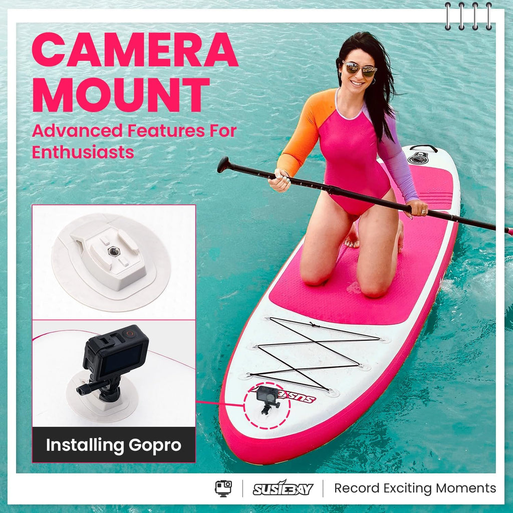 Inflatable Stand Up Paddle Board with SUP Accessories,Inflatable Paddle Boards for Adults & Youth, Anti-Slip EVA Deck,Wide Stance,Dual Action Pump,108L Backpack