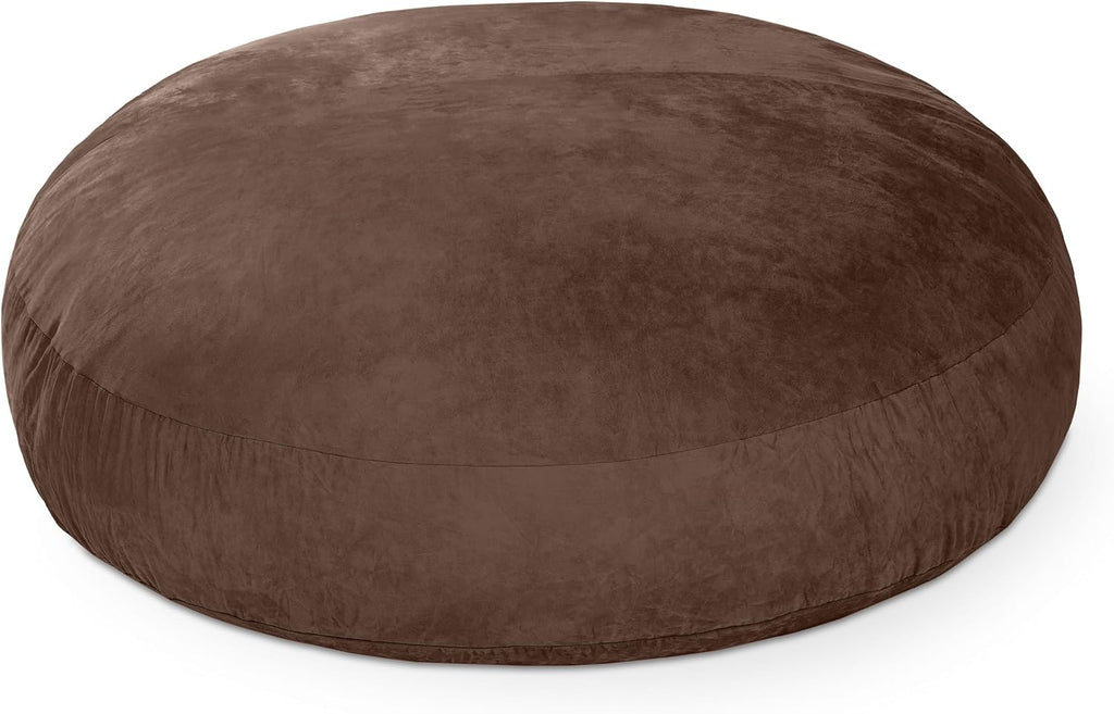Jaxx 6 Foot Cocoon - 2-in-1 Convertible Bean Bag Bed & Large Bean Bag Chair for Adults, Chocolate