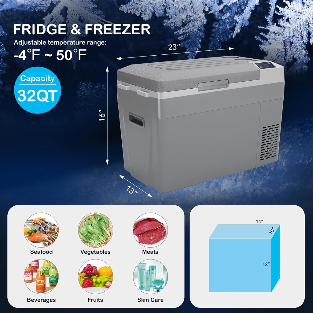 GAOMON POU_0A58TR0L Car Refrigerator, Grey
