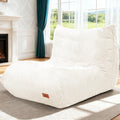 Bean Bag Chair,Giant Beanbag Chairs for Adults,Comfy Large Fireside Chair Lazy Sofa,Corduroy Bean Bag Lounger with Memory Foam Filled,Floor Sofa Couch for Home,Dorm,Living Room (Beige)