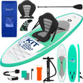 SereneLife Inflatable Stand Up Paddle Board and Detachable Seat - SUP Paddleboard Set for Adults and Youth, 32' Wide Design with Non-Slip EVA Deck Pad and Marine-Grade Materials, 350 lbs Capacity