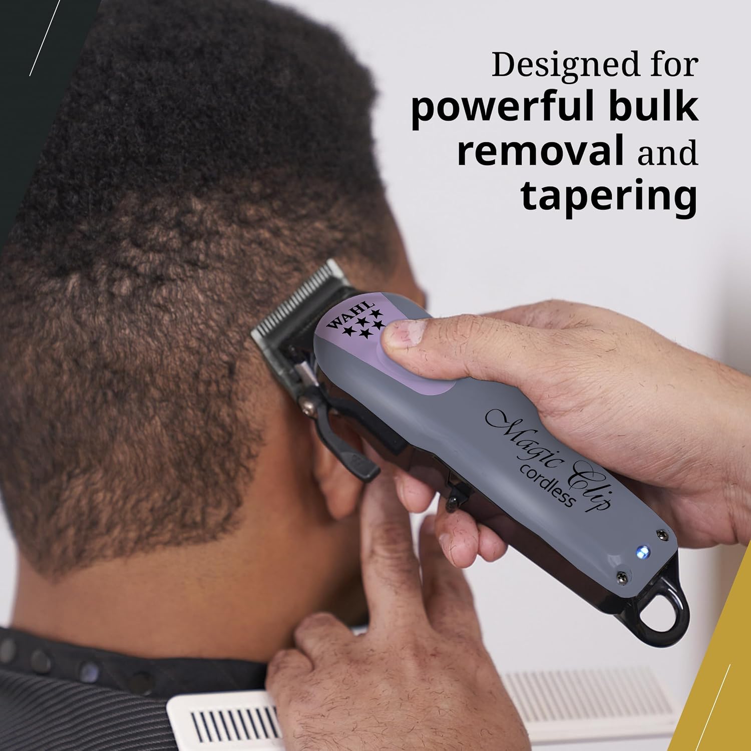 Wahl Professional 5 Star Series Magic Clip Cordless Hair Clipper, Stagger-Tooth Blade Professional Hair Trimmer with Attachments, 100+ Minute Run Time