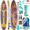11'/11'6' x 33'/34' x 6' Inflatable SUP Paddle Board – Extra-Wide, Stable Stand Up Paddle Board with Premium Full Accessory Set for Adults & Youth