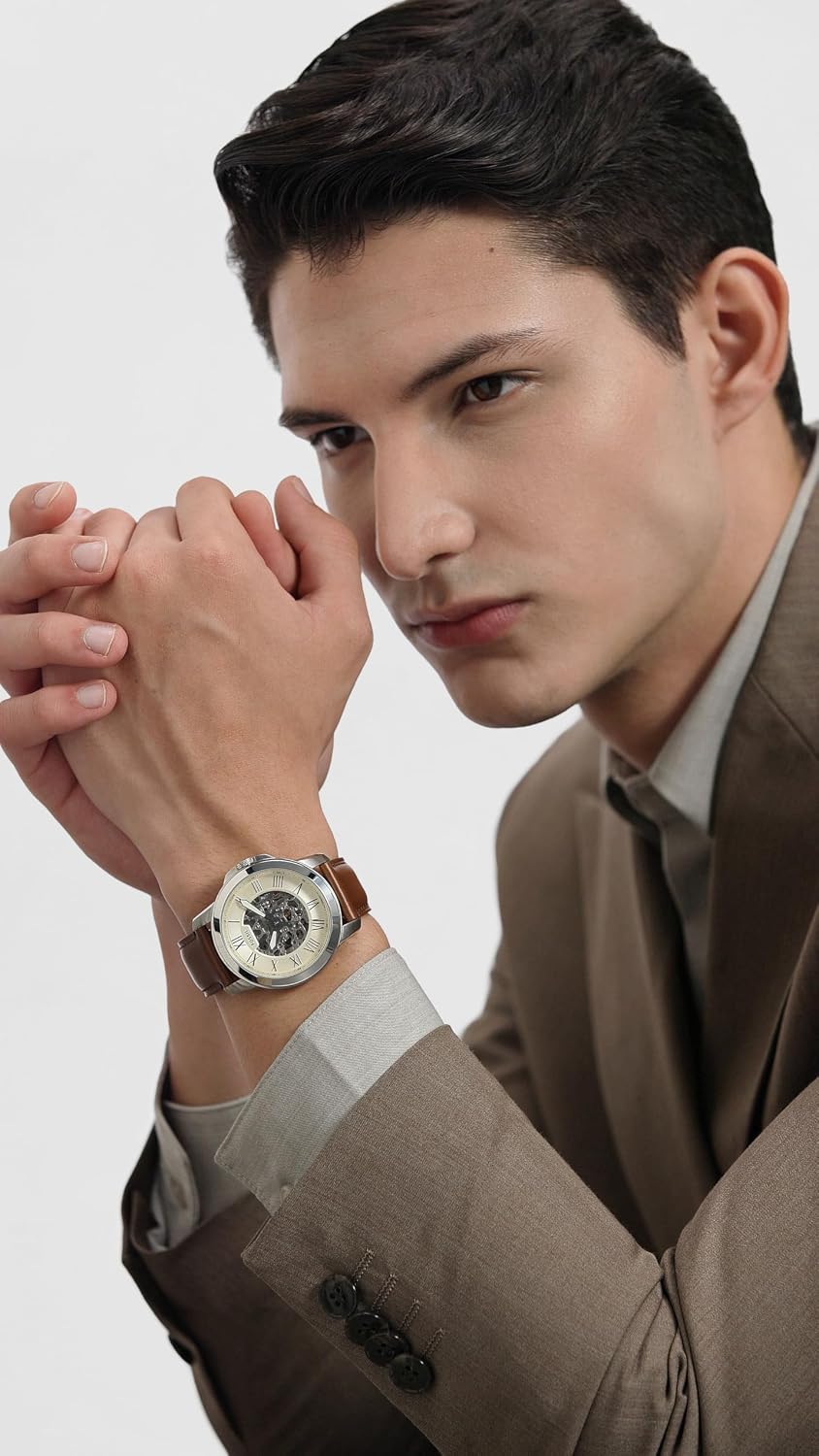 Fossil Men's Watch, Grant Quartz Stainless Steel Chronograph Watch for Men