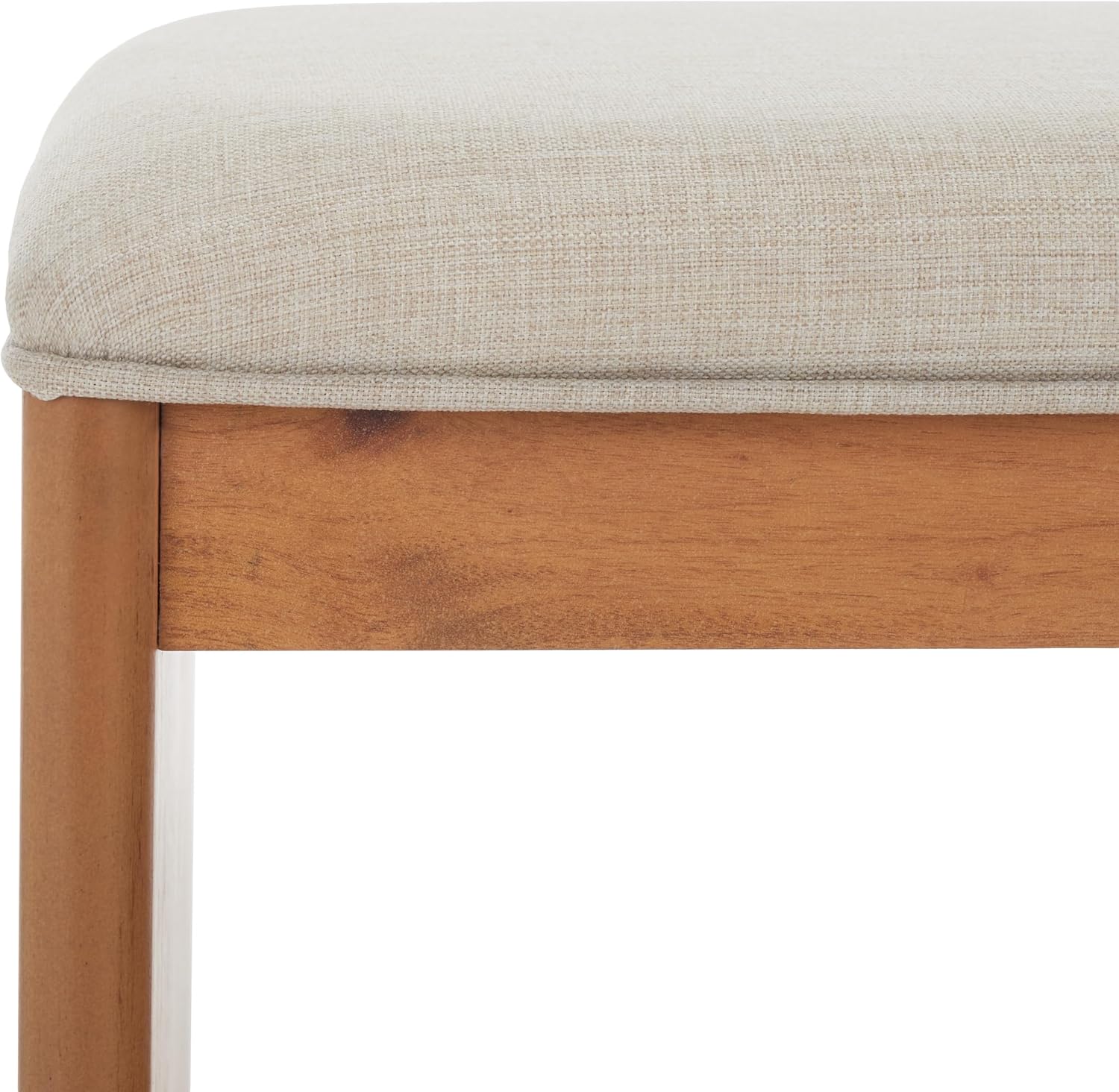 SAFAVIEH Home Collection Solo Cream/Natural Open Shelf Bench with Cushion