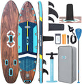 ZLX 11'6'x35' Ultra Wide Inflatable Stand Up Paddle Board | Stable Non-Slip Deck Pad, Unique Fin System, Premium SUP Accessories & Backpack - Upgraded Pump for Adults, All Skill Levels