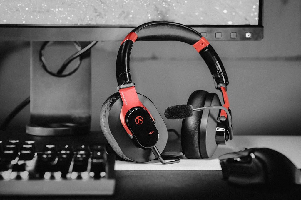 Austrian Audio PG16 Pro Gaming Headset with Microphone (Foldable Gaming Accessories, High Resolution Sound, Memory Foam Ear Pads for Optimal, Detachable 1.4m Cable), Black/Red, One Size